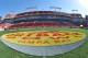 TAMPA, FL - JANUARY 1: Logos decorate the field before the Florida Gators play against the Penn State Nittany Lions January 1, 2011 in the 25th Outback Bowl at Raymond James Stadium in Tampa, Florida. (Photo by Al Messerschmidt/Getty Images)