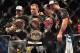 Dec 29, 2012; Las Vegas, NV, USA; Cain Velasquez poses for a photo after defeating Junior Dos Santos during UFC 155 at the MGM Grand Garden Arena. Mandatory Credit: Gary A. Vasquez-USA TODAY Sports