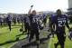 EVANSTON IL- OCTOBER 27: The Northwestern Wildcats leave the field victorious against the Iowa Hawkeyes on October 27, 2012 at Ryan Field in Evanston, Illinois. The Northwestern Wildcats defeated the Iowa Hawkeyes 28-17. (Photo by David Banks/Getty Images)