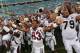 JACKSONVILLE, FL - JANUARY 01: The Mississippi Bulldogs players celebrate following their victory over the Michigan Wolverines at the Gator Bowl at EverBank Field on January 1, 2011 in Jacksonville, Florida (Photo by Rick Dole/Getty Images)