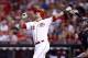 CINCINNATI, OH - MAY 24: Devin Mesoraco #39 of the Cincinnati Reds hits a grand slam home run in the sixth inning against the Atlanta Braves during their game at Great American Ball Park on May 24, 2012 in Cincinnati, Ohio. (Photo by Joe Robbins/Getty Images)