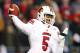 PISCATAWAY, NJ - NOVEMBER 29: Quarterback Teddy Bridgewater #5 of the Louisville Cardinals looks to pass against the Rutgers Scarlet Knights in a game at High Point Solutions Stadium on November 29, 2012 in Piscataway, New Jersey. Louisville defeated Rutgers 20-17 to win the Big East championship. (Photo by Rich Schultz /Getty Images)