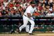 DETROIT, MI - OCTOBER 18: Delmon Young #21 of the Detroit Tigers hits a RBI single in the first inning against the New York Yankees during game four of the American League Championship Series at Comerica Park on October 18, 2012 in Detroit, Michigan. (Photo by Jonathan Daniel/Getty Images)