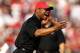 SAN FRANCISCO - NOVEMBER 14: Head coach Mike Singletary of the San Francisco 49ers shouts on the sidelines during their game against the St. Louis Rams at Candlestick Park on November 14, 2010 in San Francisco, California. (Photo by Ezra Shaw/Getty Images)