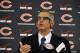 March 16, 2012; Lake Forest, IL, USA; Chicago Bears general manager Phil Emery speaks at a press conference introducing new signings wide receiver Brandon Marshall (not pictured) and quarterback Jason Campbell (not pictured) at Halas Hall . Mandatory Credit: David Banks-USA TODAY Sports