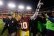 RGIII Celebrates after leading the Redskins to a Week-17 victory over the Dallas Cowboys to secure the NFC East title.