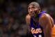 DENVER, CO - DECEMBER 26: Kobe Bryant #24 of the Los Angeles Lakers looks on during a break in the action against the Denver Nuggets at Pepsi Center on December 26, 2012 in Denver, Colorado. The Nuggets defeated the Lakers 126-114. NOTE TO USER: User expressly acknowledges and agrees that, by downloading and or using this photograph, User is consenting to the terms and conditions of the Getty Images License Agreement. (Photo by Doug Pensinger/Getty Images)