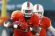 MIAMI GARDENS, FL - NOVEMBER 17: Mike James #5 of the Miami Hurricanes runs with the ball against the South Florida Bulls on November 17, 2012 at Sun Life Stadium in Miami Gardens, Florida. The Hurricanes defeated the Bulls 40-9. (Photo by Joel Auerbach/Getty Images)