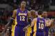 LOS ANGELES, CA - JANUARY 04: Dwight Howard #12 of the Los Angeles Lakers leaves the court as his team trails the Los Angeles Clippers late in the fourth quarter at Staples Center on January 4, 2013 in Los Angeles, California. The Lakers loss 107-102. NOTE TO USER: User expressly acknowledges and agrees that, by downloading and or using this photograph, User is consenting to the terms and conditions of the Getty Images License Agreement. (Photo by Harry How/Getty Images)