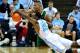 CHAPEL HILL, NC - DECEMBER 01: P.J. Hairston #15 of the North Carolina Tar Heels battles for a loose ball against Terence Jones #3 of the UAB Blazers during play at the Dean Smith Center on December 1, 2012 in Chapel Hill, North Carolina. North Carolina won 102-84. (Photo by Grant Halverson/Getty Images)