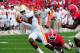 ATHENS, GA - SEPTEMBER 29: Justin Hunter #11 of the Tennessee Volunteers runs with a catch against Branden Smith #1 of the Georgia Bulldogs at Sanford Stadium on September 29, 2012 in Athens, Georgia. (Photo by Scott Cunningham/Getty Images)