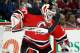 MONTREAL- MARCH 14: Martin Brodeur #30 of the New Jersey Devils reacts after defeating the Montreal Canadiens and tying the NHL record for Career Wins of 551 at the Bell Centre on March 14, 2009 in Montreal, Quebec, Canada. The Devils defeated the Canadiens 3-1. (Photo by Richard Wolowicz/Getty Images)
