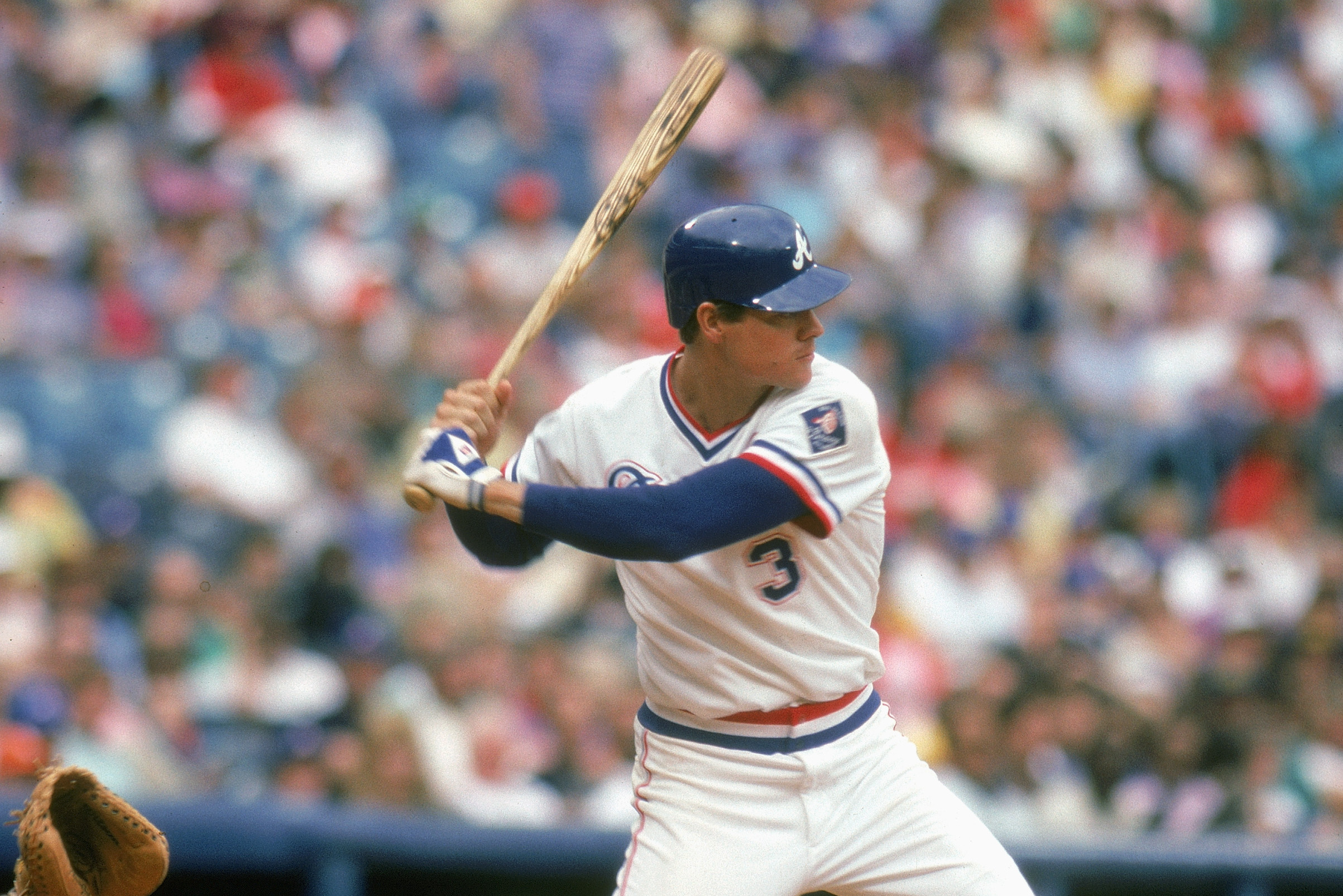 Atlanta Braves - Braves Hall of Famer Dale Murphy at the plate. #TBT