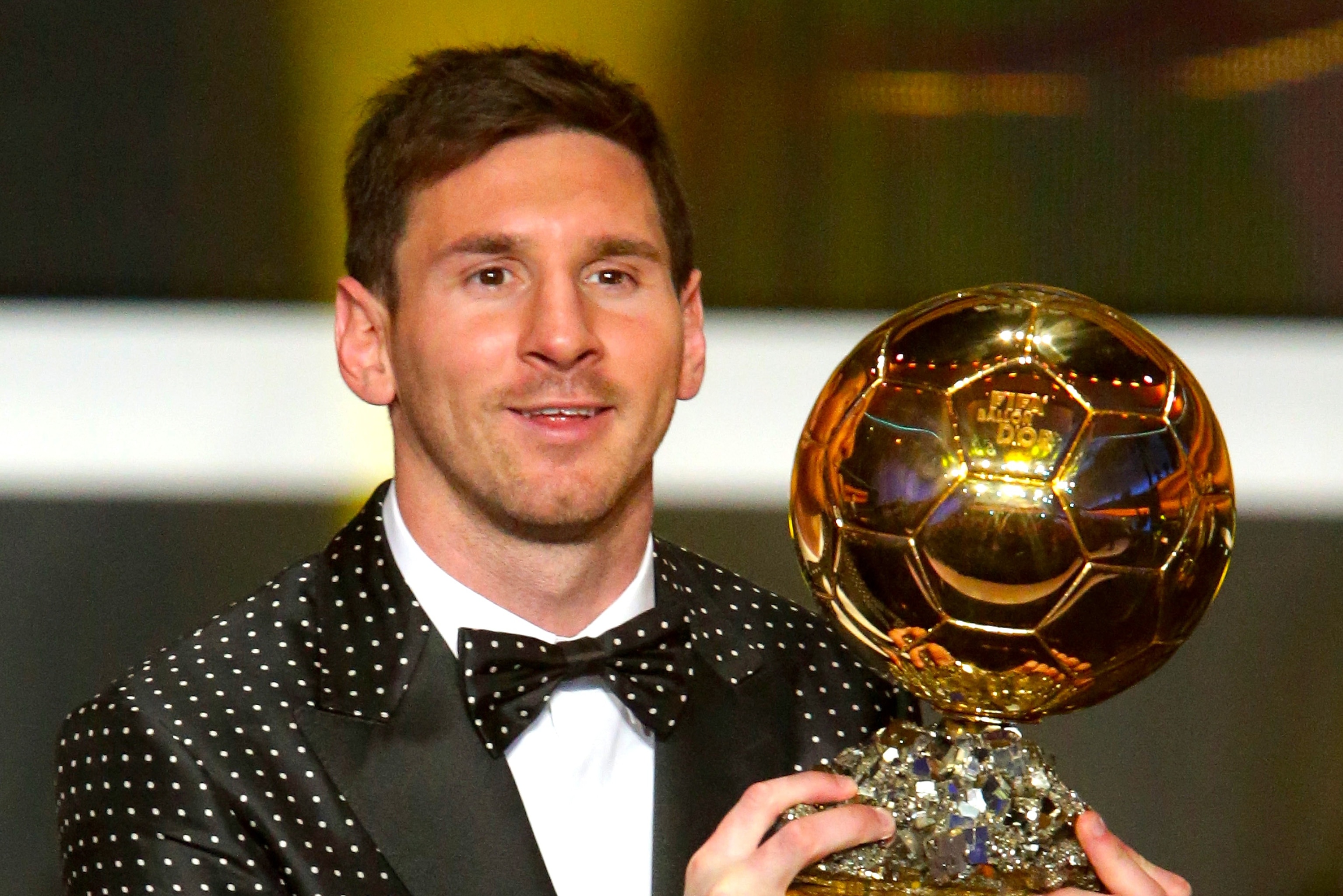 messi with his 4th ballondor