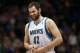 Dec 29, 2012; Minneapolis, MN, USA; Minnesota Timberwolves forward Kevin Love (42) smiles prior to the game against the Phoenix Suns at the Target Center. The Timberwolves defeated the Suns 111-107. Mandatory Credit: Brace Hemmelgarn-USA TODAY Sports