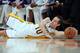 January 6, 2013; Los Angeles, CA, USA; Los Angeles Lakers point guard Steve Nash (10) goes for a loose ball in the first half against the Denver Nuggetsat the Staples Center. Mandatory Credit: Jayne Kamin-Oncea-USA TODAY Sports