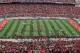 COLUMBUS, OH - NOVEMBER 24: The Ohio State Marching Band performs the Script Ohio before the game against the Michigan Wolverines at Ohio Stadium on November 24, 2012 in Columbus, Ohio. (Photo by Jamie Sabau/Getty Images)