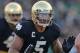 SOUTH BEND, IN - NOVEMBER 17: Manti T'eo #5 of the Notre Dame Fighting Irish moves against the Wake Forest Demon Deacons at Notre Dame Stadium on November 17, 2012 in South Bend, Indiana. Notre Dame defeated Wake Forest 38-0. (Photo by Jonathan Daniel/Getty Images)