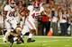 MIAMI GARDENS, FL - JANUARY 07: Eddie Lacy #42 of the Alabama Crimson Tide runs for a touchdown in the first quarter against the Notre Dame Fighting Irish during the 2013 Discover BCS National Championship game at Sun Life Stadium on January 7, 2013 in Miami Gardens, Florida. (Photo by Kevin C. Cox/Getty Images)