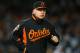 NEW YORK, NY - OCTOBER 12: Buck Showalter #26 of the Baltimore Orioles runs out to argue a call in the sixth inning of Game Five of the American League Division against the New York Yankees Series at Yankee Stadium on October 12, 2012 in New York, New York. (Photo by Elsa/Getty Images)