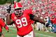 ATHENS, GA - OCTOBER 01: Kwame Geathers #99 of the Georgia Bulldogs against the Mississippi State Bulldogs at Sanford Stadium on October 1, 2011 in Athens, Georgia. (Photo by Kevin C. Cox/Getty Images)
