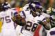 GREEN BAY, WI - JANUARY 05: Running back Adrian Peterson #28 of the Minnesota Vikings runs the ball against the Green Bay Packers during the NFC Wild Card Playoff game at Lambeau Field on January 5, 2013 in Green Bay, Wisconsin. (Photo by Andy Lyons/Getty Images)