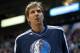 Jan 7, 2013; Salt Lake City, UT, USA; Dallas Mavericks power forward Dirk Nowitzki (41) looks toward the crowd from the bench area during the second half against the Utah Jazz at EnergySolutions Arena. The Jazz defeated the Mavericks 100-94. Mandatory Credit: Russ Isabella-USA TODAY Sports