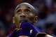 HOUSTON, TX - JANUARY 08: Kobe Bryant #24 of the Los Angeles Lakers looks up to the scoreboard during their game against the Houston Rockets at Toyota Center on January 8, 2013 in Houston, Texas. NOTE TO USER: User expressly acknowledges and agrees that, by downloading and or using this photograph, User is consenting to the terms and conditions of the Getty Images License Agreement. (Photo by Scott Halleran/Getty Images)