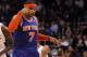 January 5, 2013; Orlando FL, USA; New York Knicks small forward Carmelo Anthony (7) reacts after he made a three pointer against the Orlando Magic during the second half at Amway Center. New York Knicks defeated the Orlando Magic 114-106. Mandatory Credit: Kim Klement-USA TODAY Sports
