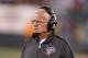 Oct 8, 2012; East Rutherford, NJ, USA; New York Jets linebackers coach Bob Sutton watches on the sidelines during the game against the Houston Texans at MetLife Stadium. Mandatory Credit: Kirby Lee/Image of Sport-USA TODAY Sports