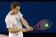 MELBOURNE, AUSTRALIA - JANUARY 13: Andy Murray of Great Britain plays a backhand during a practice session ahead of the 2013 Australian Open at Melbourne Park on January 13, 2013 in Melbourne, Australia. (Photo by Scott Barbour/Getty Images)