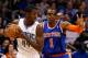 ORLANDO, FL - JANUARY 05: Andrew Nicholson #44 of the Orlando Magic is gaurded by Amar'e Stoudemire #1 of the New York Knicks during the game at Amway Center on January 5, 2013 in Orlando, Florida. NOTE TO USER: User expressly acknowledges and agrees that, by downloading and or using this photograph, User is consenting to the terms and conditions of the Getty Images License Agreement. (Photo by Sam Greenwood/Getty Images)