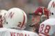 28 Oct 1995: Coach Tom Osborne of the Nebraska Cornhuskers stands around with his players during a game against the Colorado Buffaloes at Folsom Field in Boulder, Colorado. Nebraska won the game 44-21.