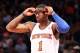 Jan. 3, 2013; New York, NY, USA; New York Knicks power forward Amar'e Stoudemire (1) on the court against the San Antonio Spurs during the second half at Madison Square Garden. Knicks won 100-83. Mandatory Credit: Debby Wong-USA TODAY Sports