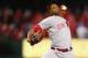 ST. LOUIS, MO - OCTOBER 2: Reliever Aroldis Chapman #54 of the Cincinnati Reds pitches against the St. Louis Cardinals at Busch Stadium on October 2, 2012 in St. Louis, Missouri. (Photo by Dilip Vishwanat/Getty Images)