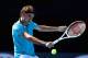 MELBOURNE, AUSTRALIA - JANUARY 15: Roger Federer of Switzerland plays a backhand in his first round match against Benoit Paire of France during day two of the 2013 Australian Open at Melbourne Park on January 15, 2013 in Melbourne, Australia. (Photo by Quinn Rooney/Getty Images)
