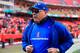 KANSAS CITY, MO - DECEMBER 23: Interim head coach Bruce Arians jogs off the field following the game against the Kansas City Chiefs at Arrowhead Stadium on December 23, 2012 in Kansas City, Missouri. (Photo by Jamie Squire/Getty Images)