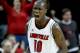 LOUISVILLE, KY - DECEMBER 29: Gorgui Dieng #10 of the Louisville Cardinals celebrates during the game against the Kentucky Wildcats at KFC YUM! Center on December 29, 2012 in Louisville, Kentucky. Louisville won 80-77. (Photo by Andy Lyons/Getty Images)