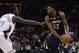 Nov 17, 2012; Charlotte, NC, USA; Memphis Grizzlies small forward Rudy Gay (22) looks to drive on Charlotte Bobcats small forward Michael Kidd-Gilchrist (14) during the first half at the Time Warner Cable Arena. Mandatory Credit: Curtis Wilson-USA TODAY Sports