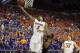 January 19, 2013; Gainesville, FL, USA; Florida Gators guard Scottie Wilbekin (5) lays the ball up during the first half of the game against the Missouri Tigers at the Stephen C. O'Connell Center. Mandatory Credit: Rob Foldy-USA TODAY Sports