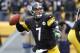 PITTSBURGH, PA - DECEMBER 30: Ben Roethlisberger #7 of the Pittsburgh Steelers drops back to pass against the Cleveland Browns during the game on December 30, 2012 at Heinz Field in Pittsburgh, Pennsylvania. (Photo by Justin K. Aller/Getty Images)