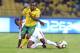 RUSTENBURG, SOUTH AFRICA - FEBRUARY 09: Bernard Parker of Kenya (L) and Kevin Omondi of South Africa compete during the International friendly match between South Africa and Kenya at Royal Bafokeng Stadium on February 09, 2011 in Rustenburg, South Africa. (Photo by Lefty Shivambu/Gallo Images/Getty Images)
