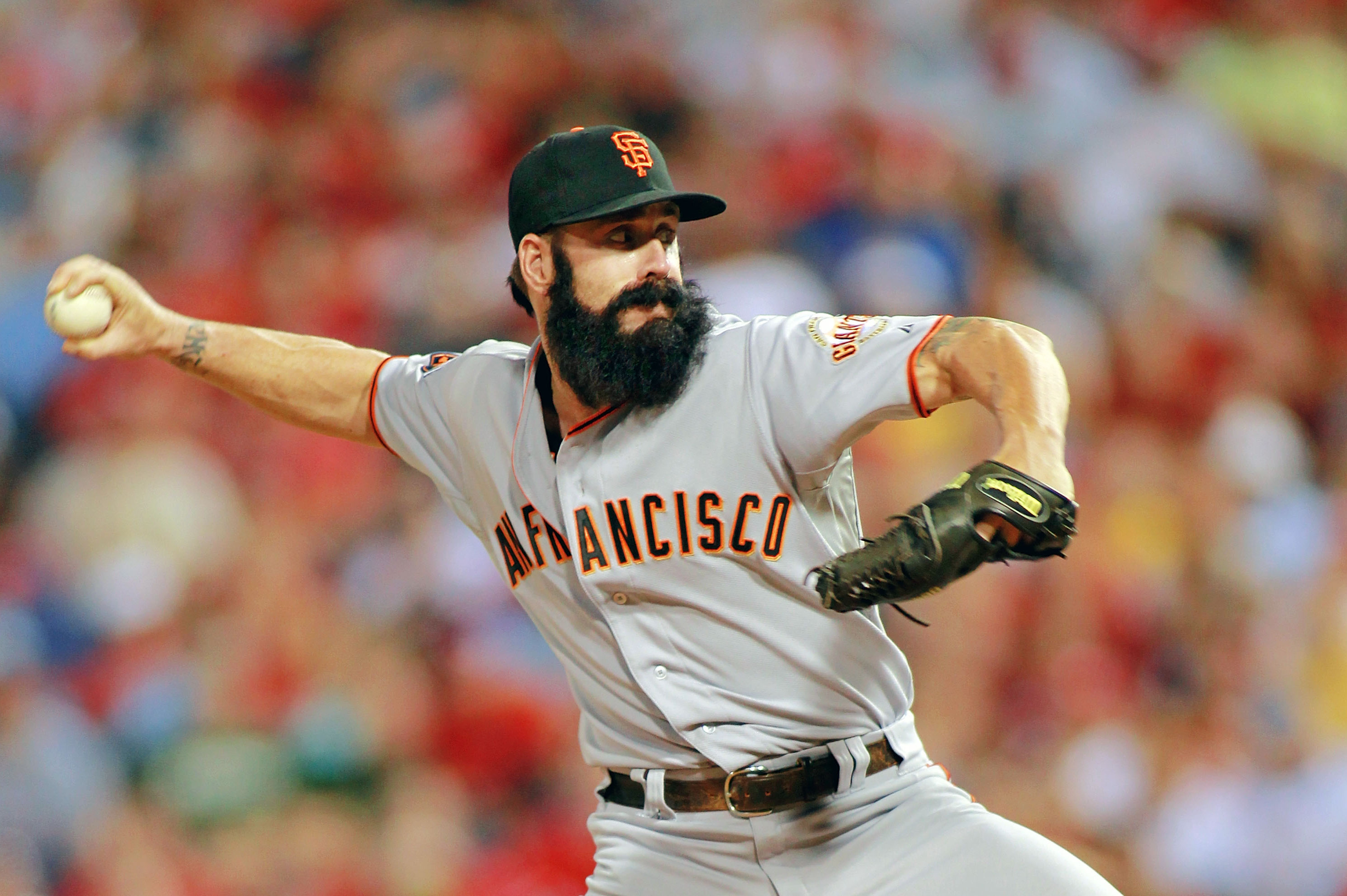 Tim Lincecum and Brian Wilson serving looks at the 2010 All-Star