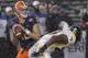 NEW YORK, NY - DECEMBER 29: Ryan Nassib #12 of the Syracuse Orange looks for an open man against the West Virginia Mountaineers in the New Era Pinstripe Bowl at Yankee Stadium on December 29, 2012 in the Bronx borough of New York City. (Photo by Jeff Zelevansky/Getty Images)