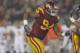 LOS ANGELES, CA - OCTOBER 24: Armond Armstead #94 of the USC Trojans rushes against the Oregon State Beavers on October 24, 2009 at the Los Angeles Coliseum in Los Angeles, California. USC won 42-36. (Photo by Jeff Golden/Getty Images)
