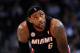 January 16, 2013; Oakland, CA, USA; Miami Heat small forward LeBron James (6) looks on during the first quarter against the Golden State Warriors at Oracle Arena. The Heat defeated the Warriors 92-75. Mandatory Credit: Kyle Terada-USA TODAY Sports