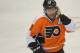January 19, 2013; Philadelphia, PA, USA; Philadelphia Flyers right wing Scott Hartnell (19) against the Pittsburgh Penguins during the third period at the Wells Fargo Center. The Penguins defeated the Flyers, 3-1. Mandatory Credit: Eric Hartline-USA TODAY Sports