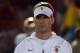 LOS ANGELES, CA - NOVEMBER 24: Head Coach Lane Kiffin waits before the game against the Notre Dame Fighting Irish at Los Angeles Memorial Coliseum on November 24, 2012 in Los Angeles, California. (Photo by Harry How/Getty Images)