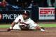 ATLANTA, GA - SEPTEMBER 16: Michael Bourn #24 of the Atlanta Braves scores a seventh inning run against the Washington Nationals at Turner Field on September 16 2012 in Atlanta, Georgia. (Photo by Scott Cunningham/Getty Images)