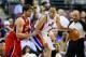 January 4, 2013; Auburn Hills, MI, USA; Detroit Pistons small forward Tayshaun Prince (22) is defended by Atlanta Hawks shooting guard Kyle Korver (26) at The Palace. Mandatory Credit: Rick Osentoski-USA TODAY Sports